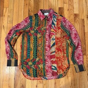 Pierre- Louis Mascia Colorful Patterned Button-Up Shirt